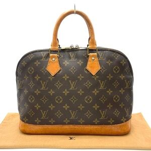 Louis Vuitton Monogram Alma Satchel in Brown and Tan
